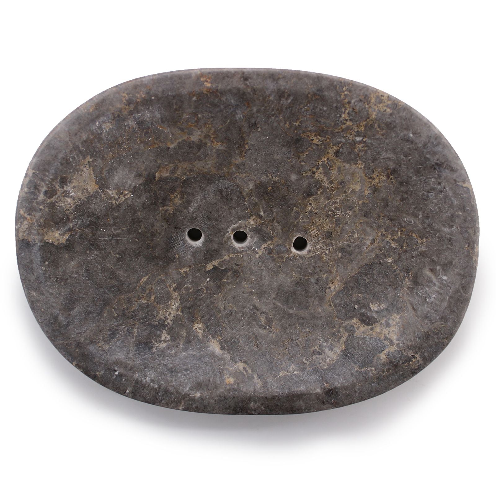 Oval Grey Marble Soap Dish
