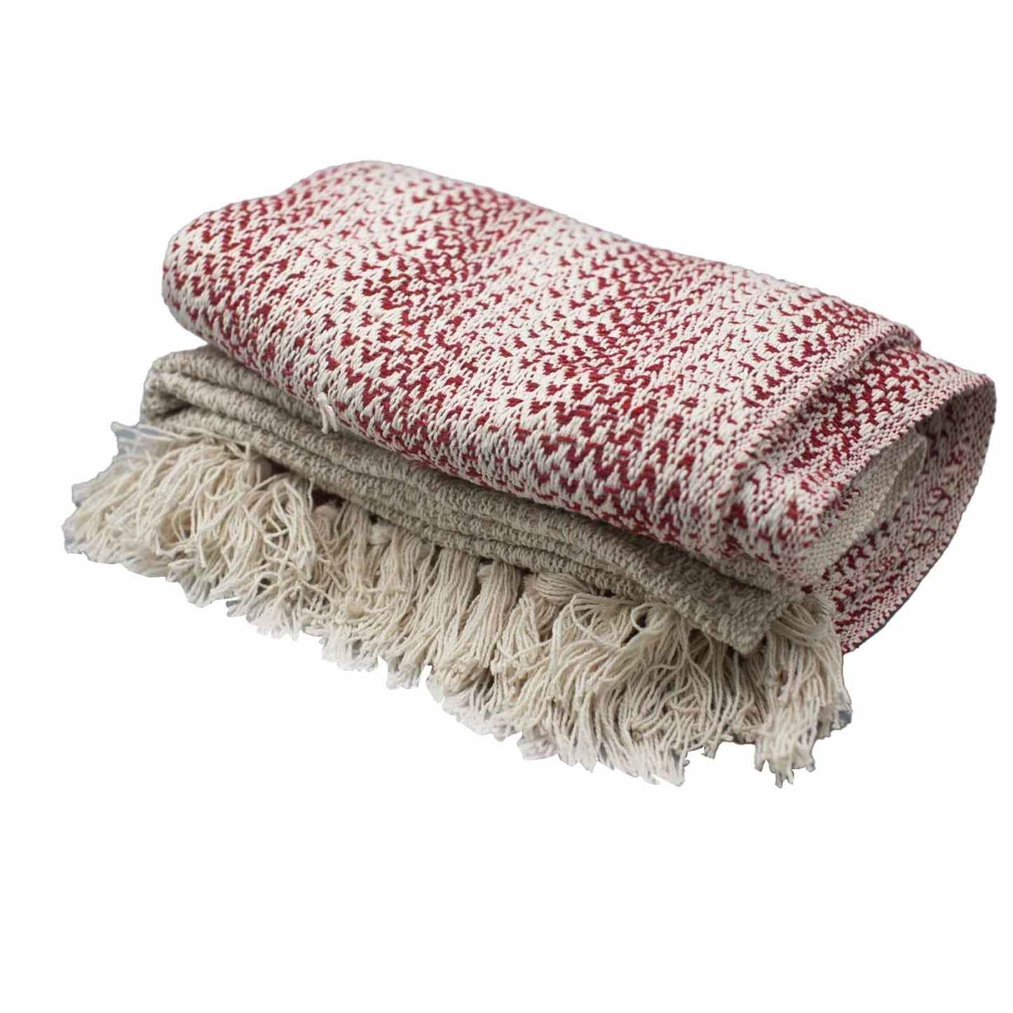 Boho Comfort Throw: Ruby Two Tone - 125x150cm