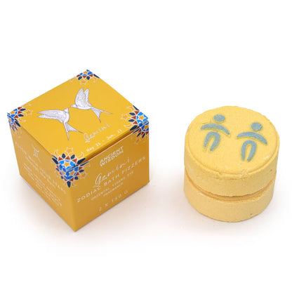 Gemini Zodiac Bath Fizzers With Horoscope - Set of 2 x 150g - Bath & Soak