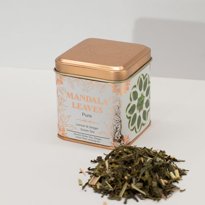 Mandala Leaves: Classic Green Tea with Lemon & Ginger - 50g