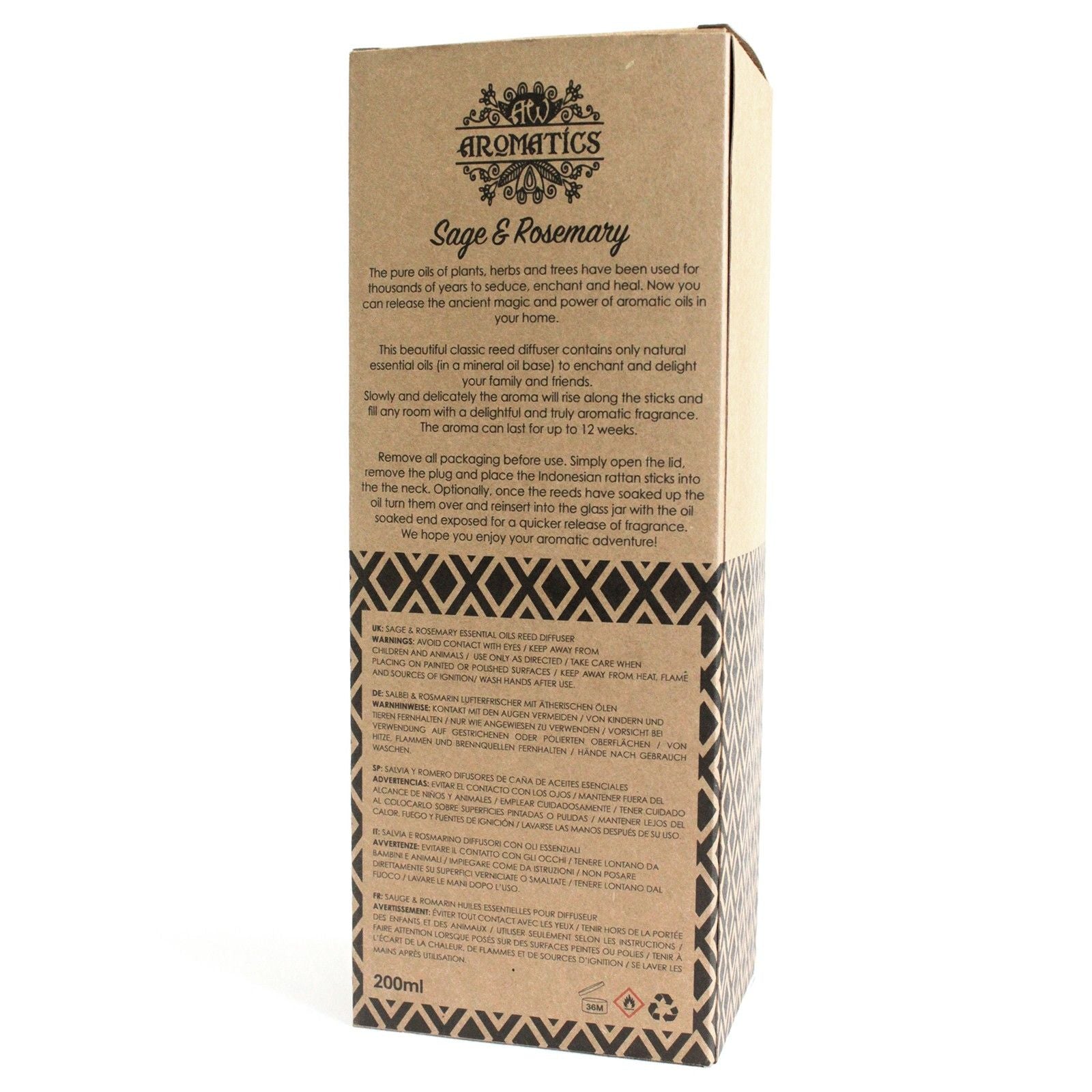 Sage & Rosemary Reed Diffuser: Purifying Aroma - 200ml