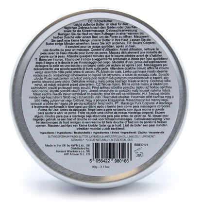 Aromatherapy Shea Body Butter: Lavender Oil - 90g