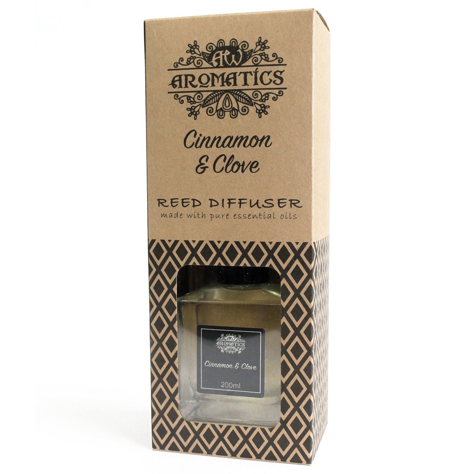 Essential Oil Reed Diffuser: Cinnamon & Clove - 200ml