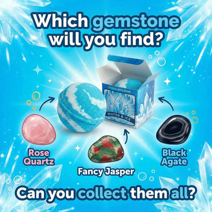 Elemental Crystal Bath Bomb: Water & Ice - 180g