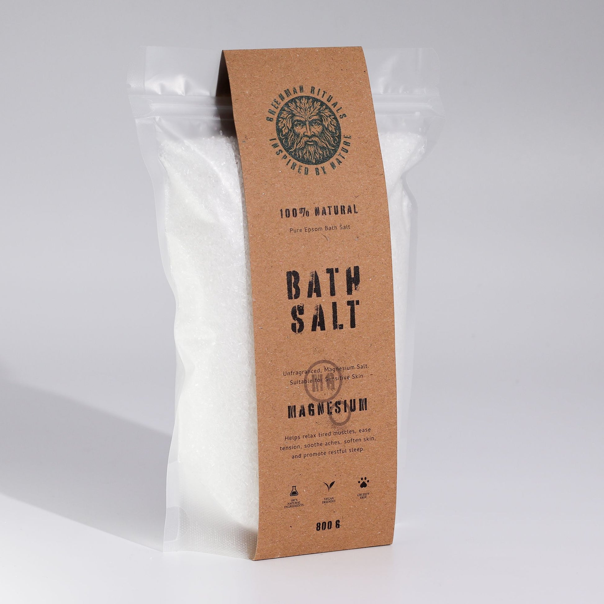 Magnesium Epsom Bath Salts: 100% Pure Epsom Salt – 800g