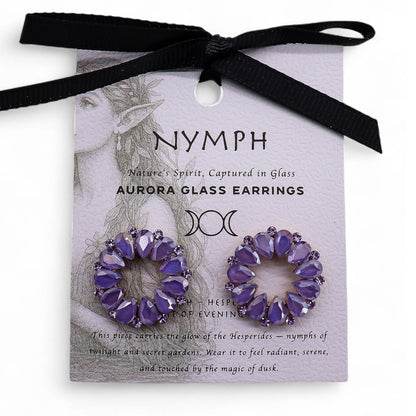 Loop Earrings: Lavender - Vintage Glass