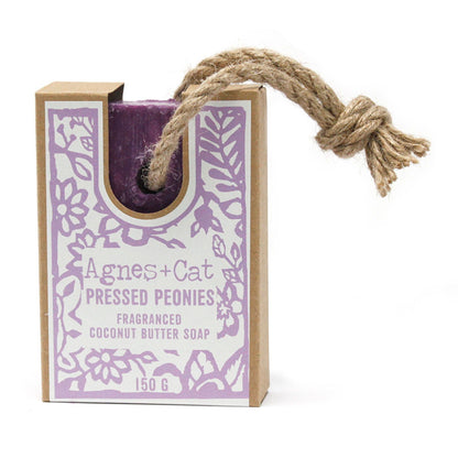 Soap On A Rope: Pressed Peonies - 150g