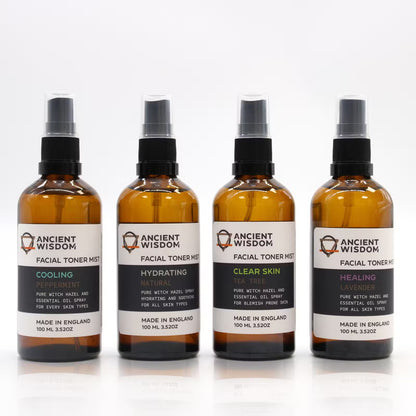 Witch Hazel & Peppermint Toner: Calm & Hydrate Skin - 100ml - Bath & Soak