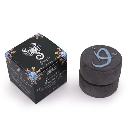 Scorpio Zodiac Bath Fizzers With Horoscope - Set of 2 x 150g - Bath & Soak