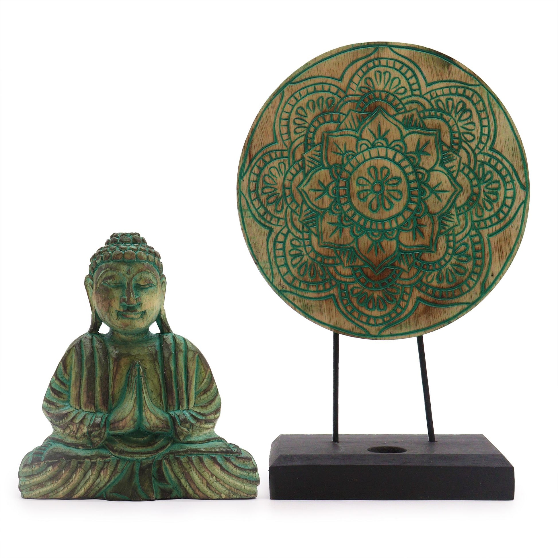 Green Buddha Knot Set: Peace & Harmony - 25cm