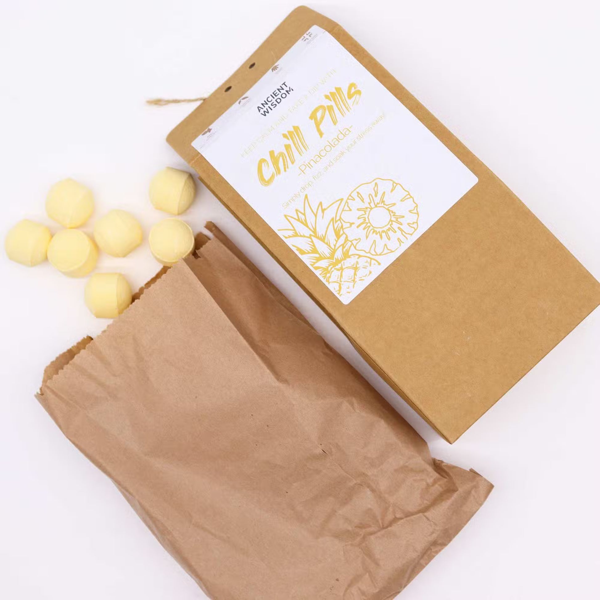 Pack of 30 Mini Bath Bombs - Pinacolada