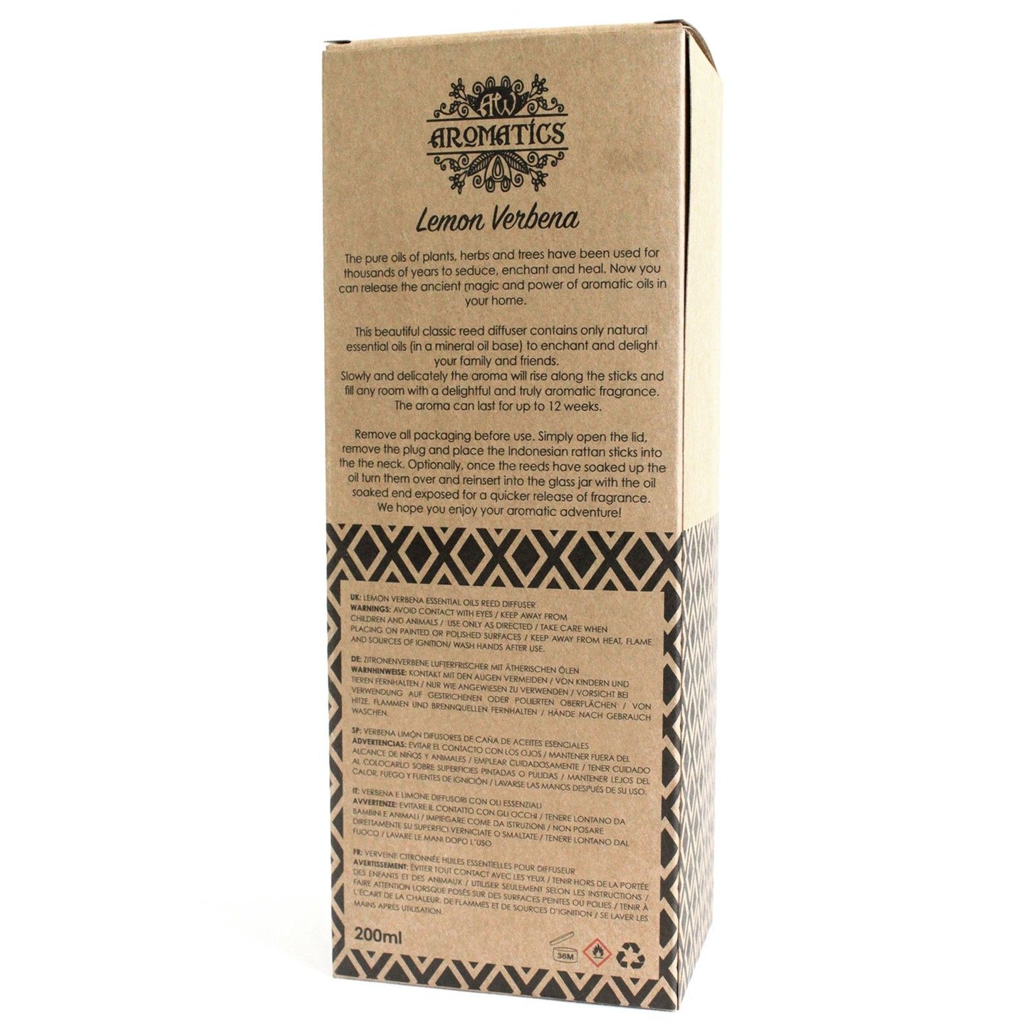 Lemon Verbena Reed Diffuser: Sweet Citrus Aroma - 200ml