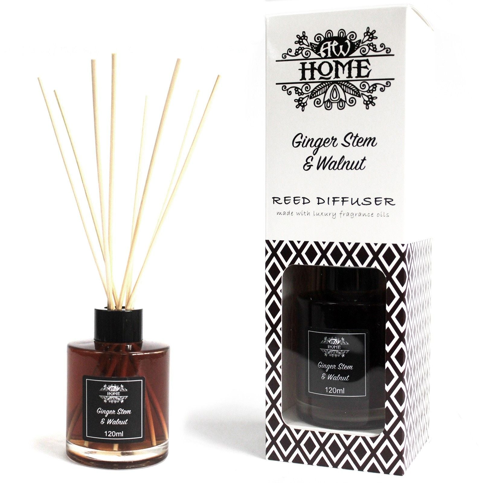 Fragrance Reed Diffuser: Ginger Stem & Walnut - 120ml