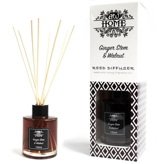 Fragrance Reed Diffuser: Ginger Stem & Walnut - 120ml