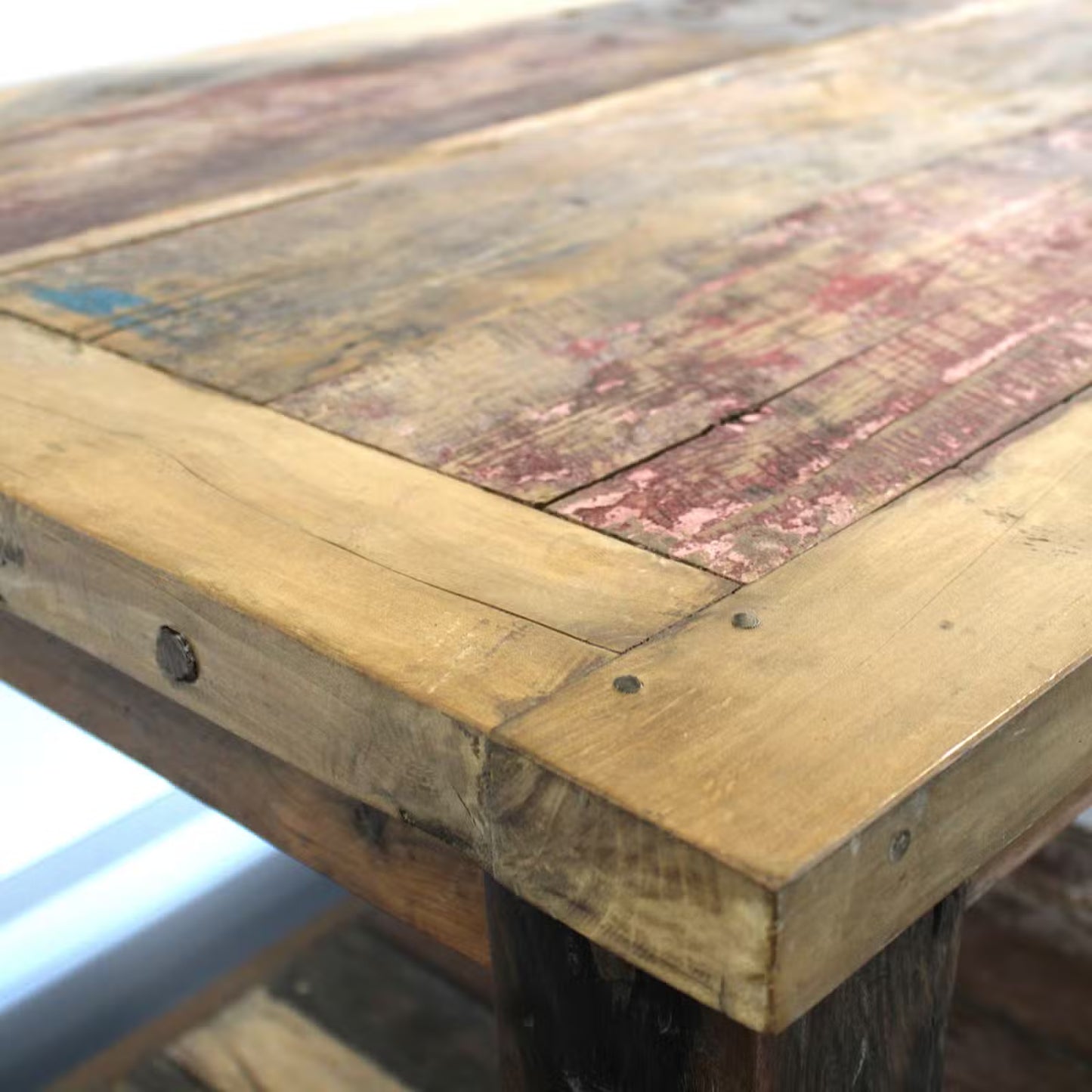 Reclaimed Teak Dining Table: Seats 6-8 - 180x70cm