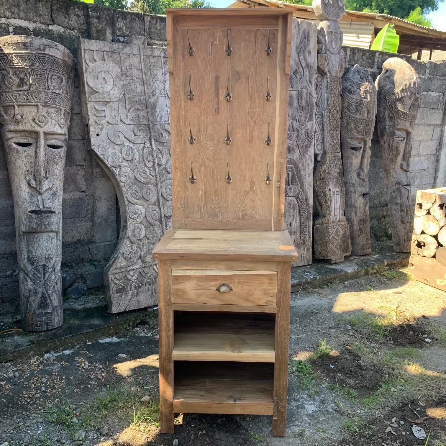Reclaimed & Handmade Teak Display Stand
