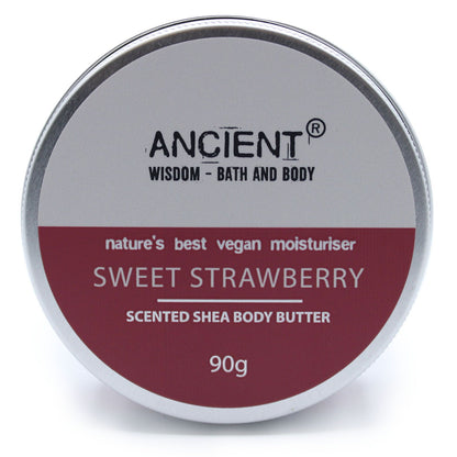 Scented Shea Body Butter: Sweet Strawberry - 90g