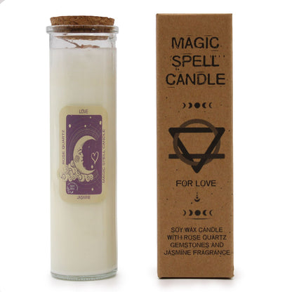 Magic Spell Candle: Love - Rose Quartz