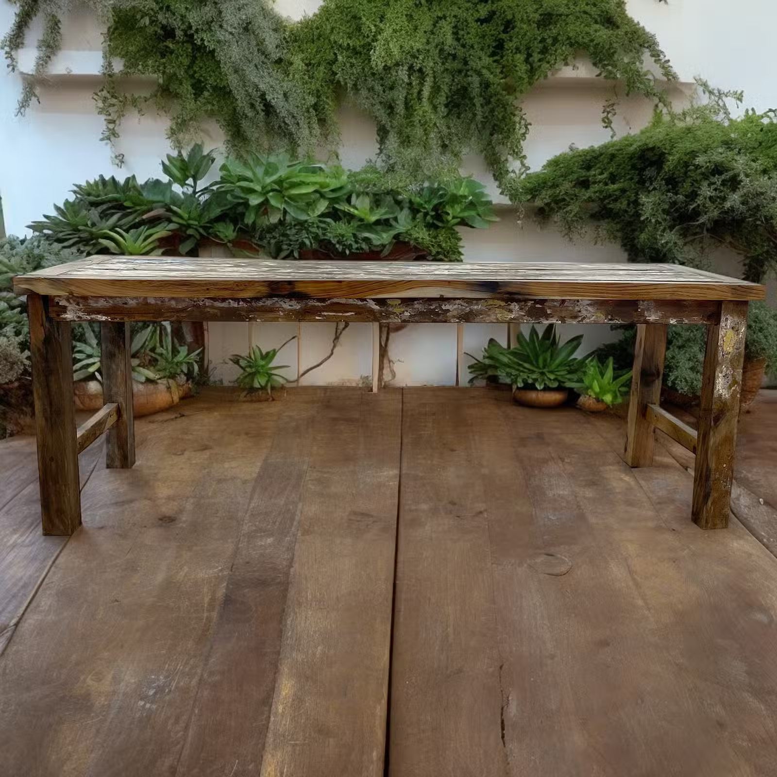Reclaimed Teak Dining Table: Seats 6-8 - 180x70cm
