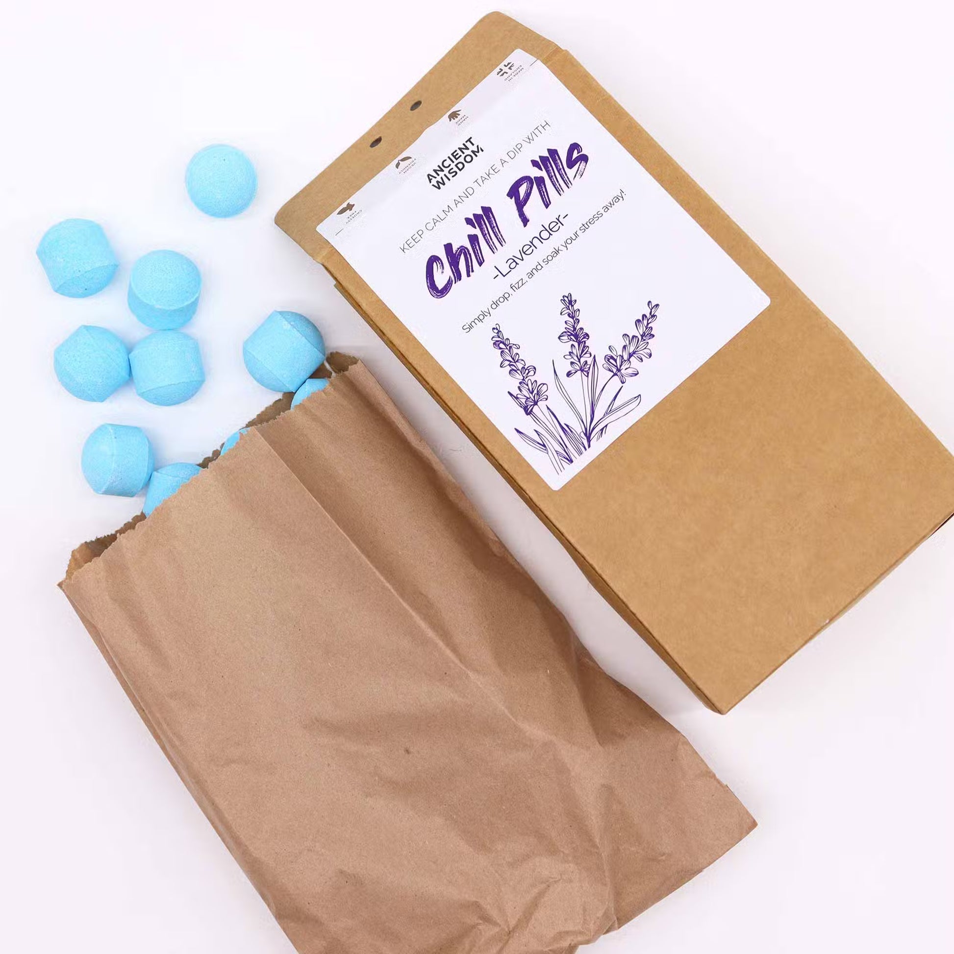 Pack of 30 Mini Bath Bombs - Lavender