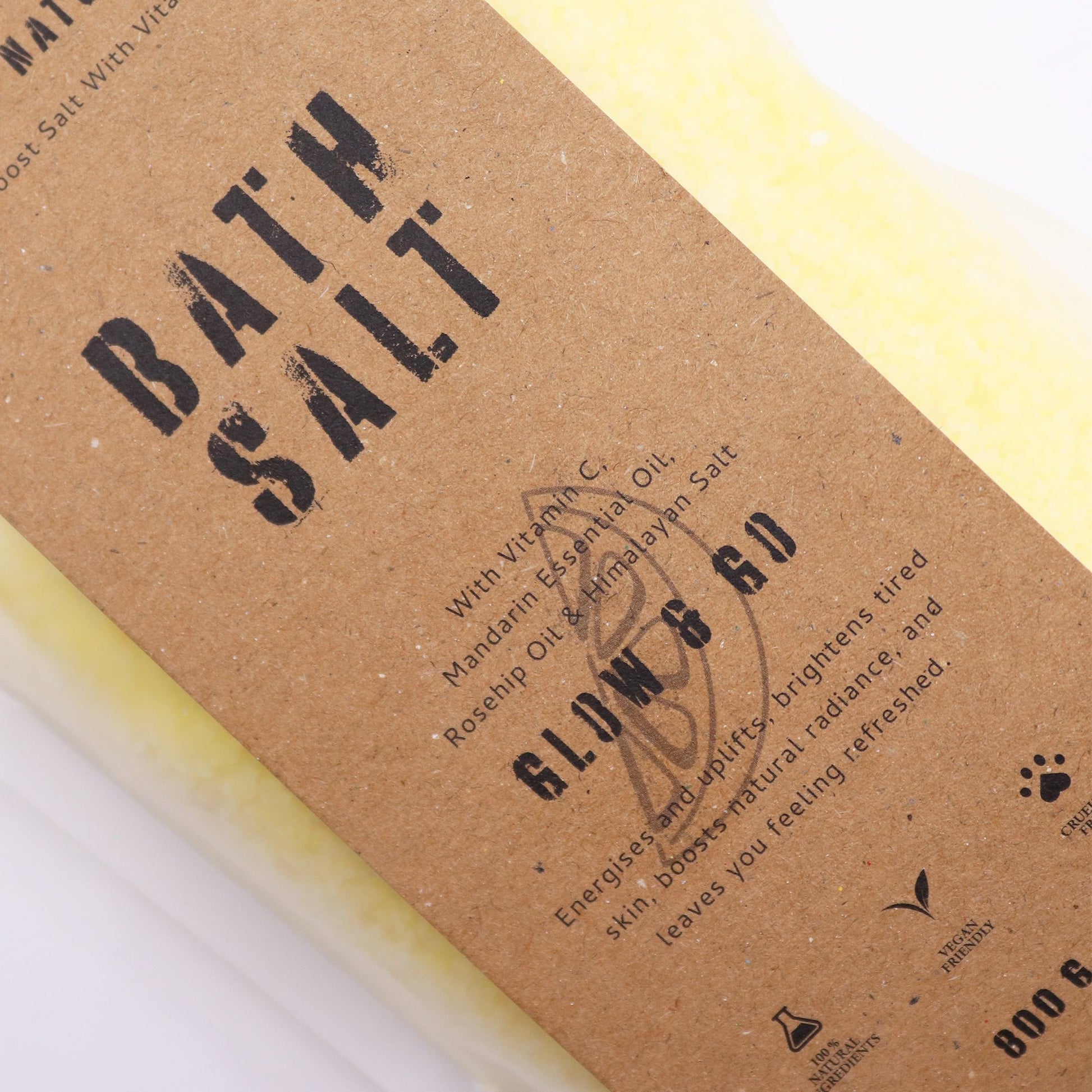 Vitamin C & Mandarin Epsom Bath Salts: Glow & Go – 800g