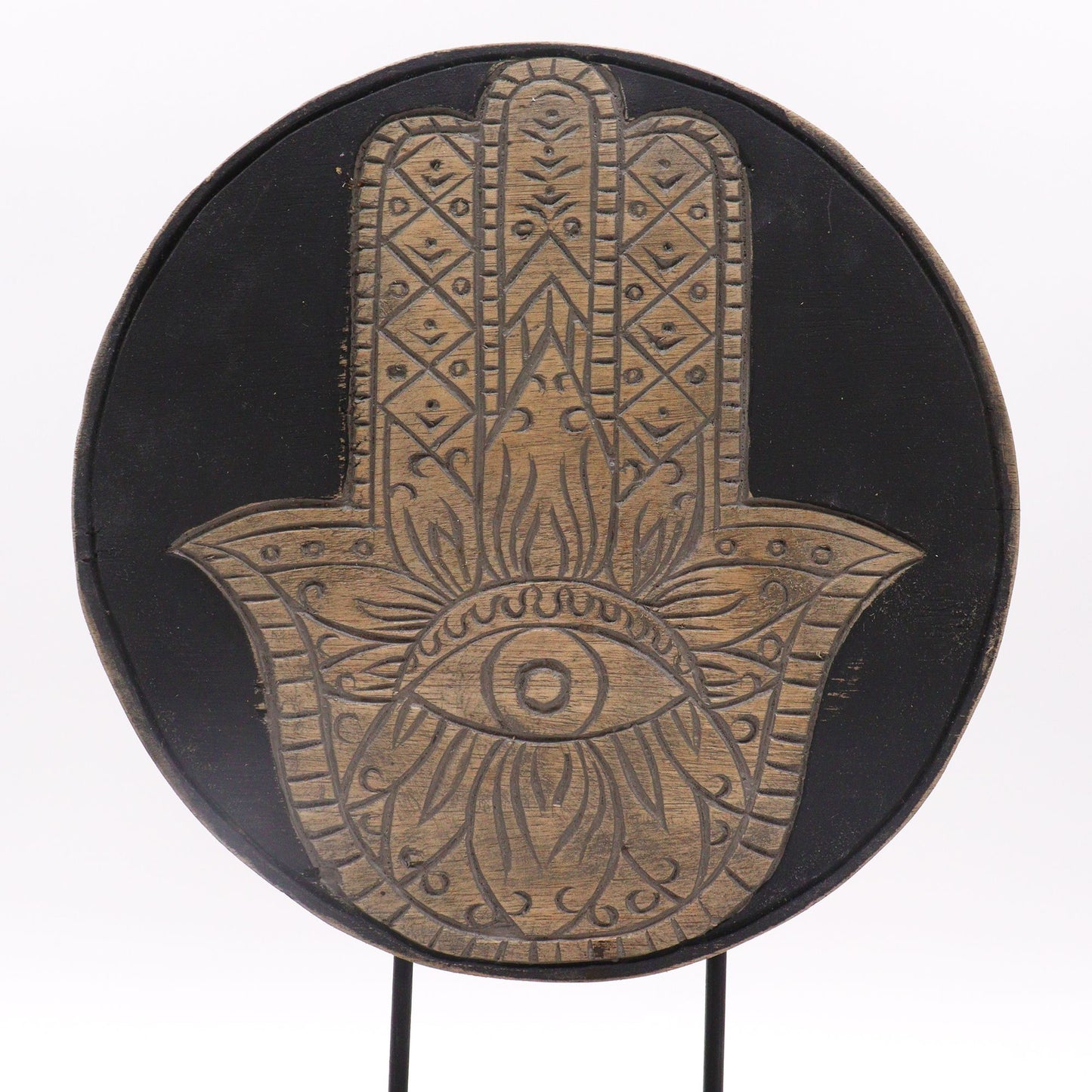 Buddha & Hamsa Feng Shui Set: Serene Grey - 25cm