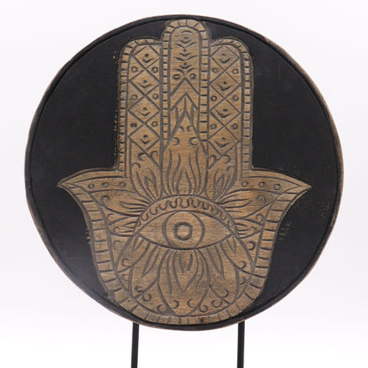 Buddha & Hamsa Feng Shui Set: Serene Grey - 25cm