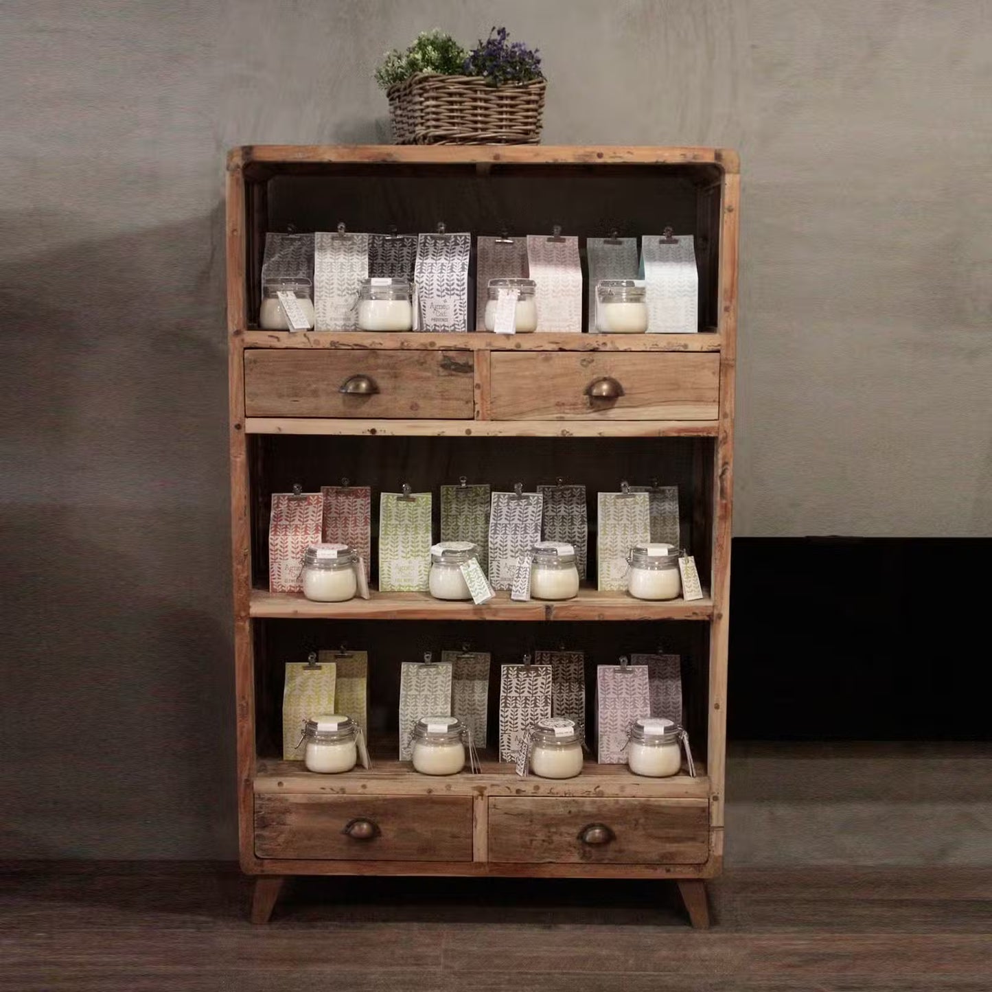 Reclaimed Teak Shelf: Unique Bookcase - Bali Wood