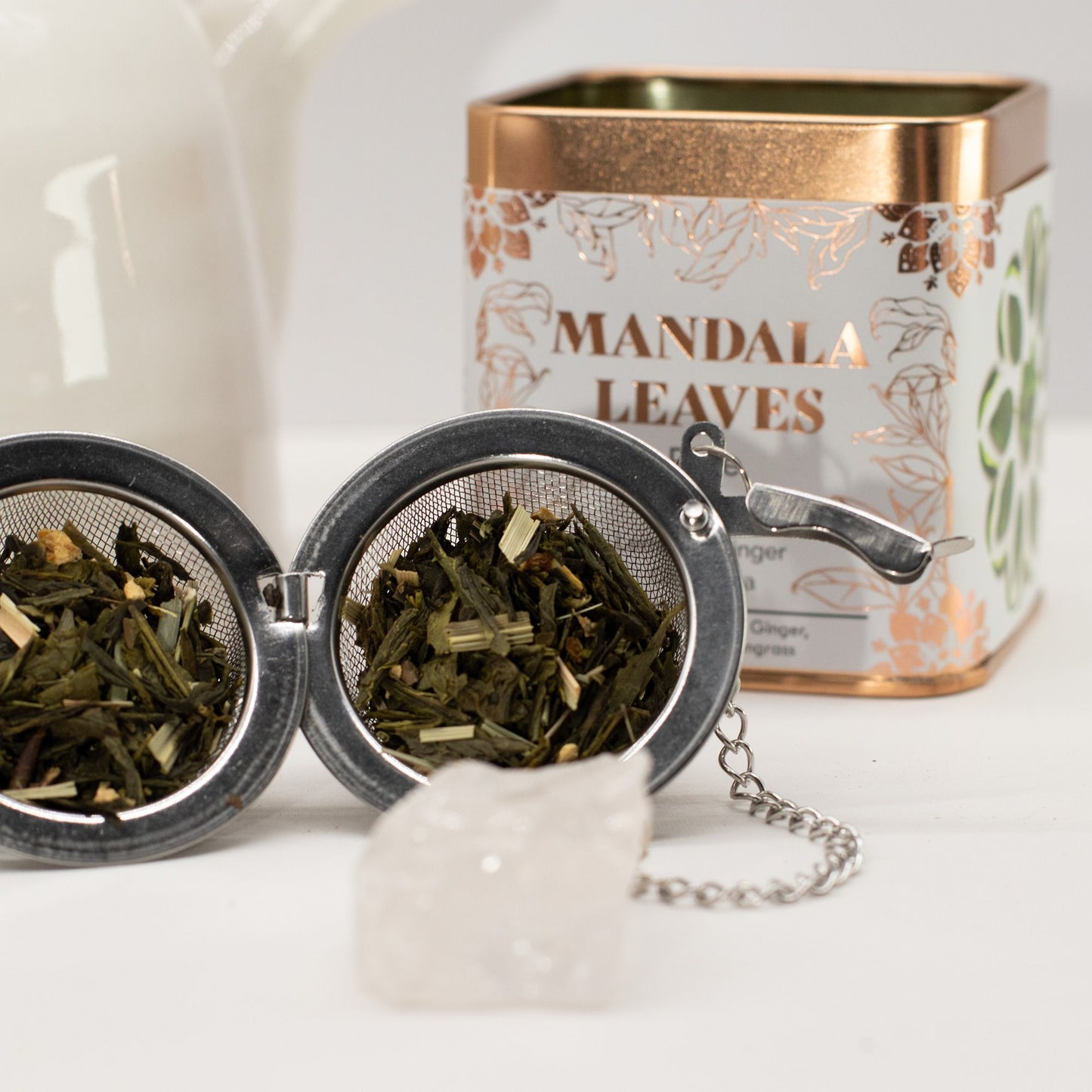 Mandala Leaves: Classic Green Tea with Lemon & Ginger - 50g