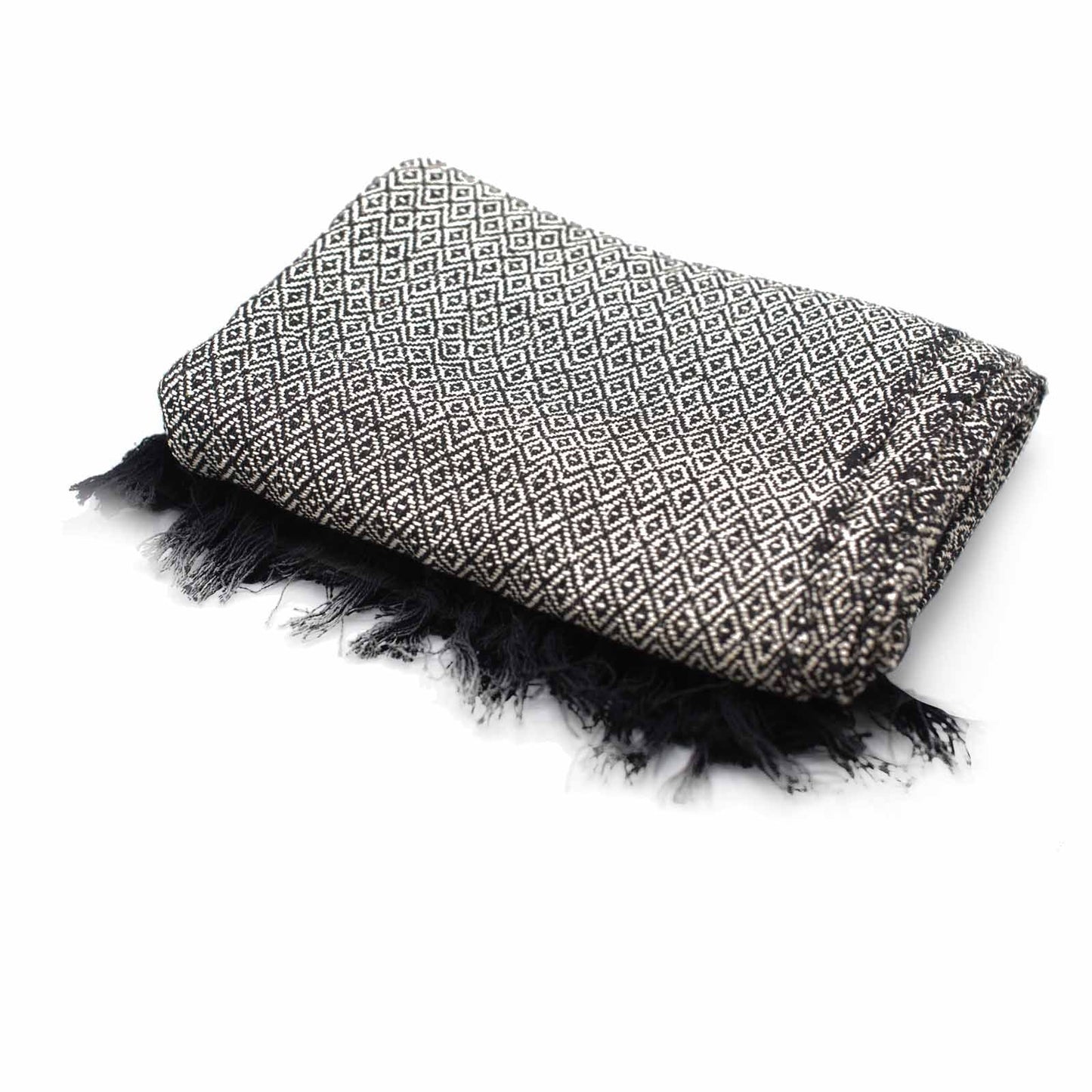 Boho Comfort Throw: Charcoal - 125x150cm