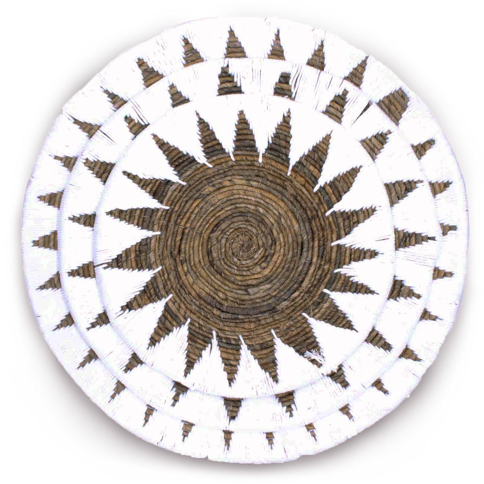 Handwoven Seagrass Wall Art Set: Cream Boho Home Decor
