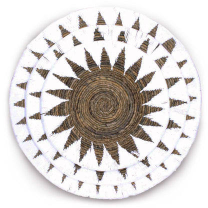 Handwoven Seagrass Wall Art Set: Cream Boho Home Decor