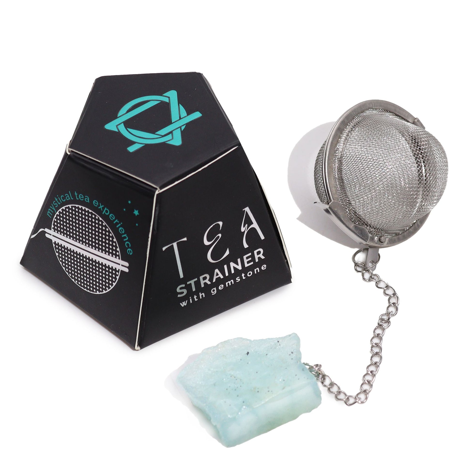 Raw Crystal Gemstone Tea Strainer: Aquamarine
