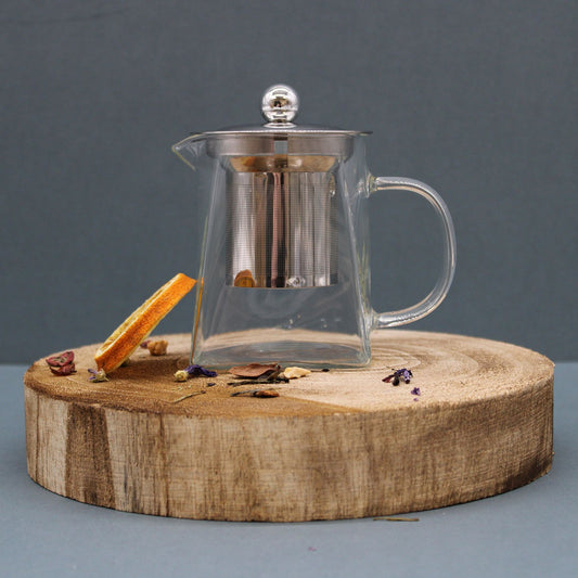 Glass Infuser Teapot: Tower Shape - 350ml