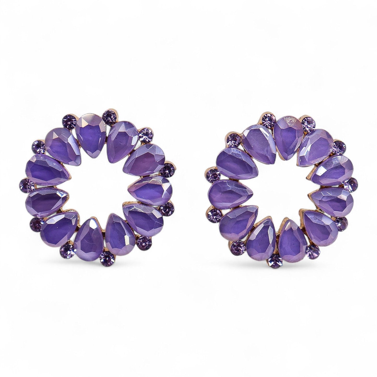 Loop Earrings: Lavender - Vintage Glass