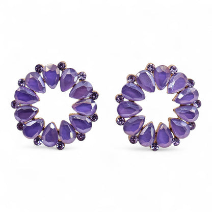 Loop Earrings: Lavender - Vintage Glass