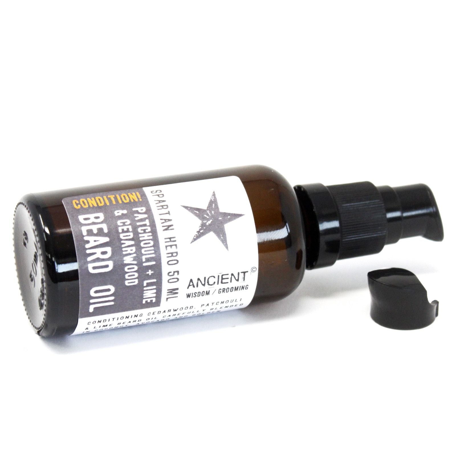 Spartan Hero Beard Oil: Patchouli, Lime & Cedarwood - 50ml