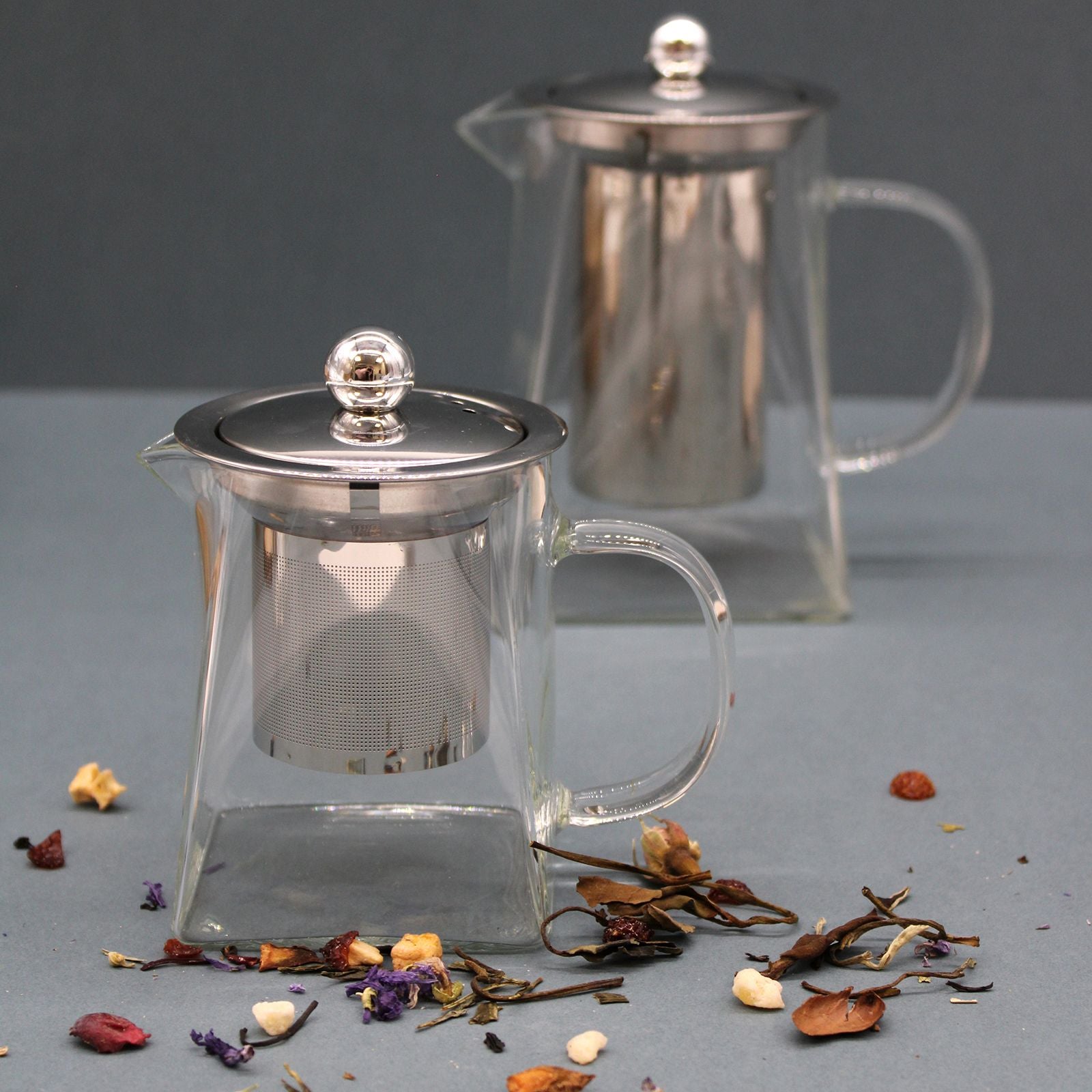 Glass Infuser Teapot: Tower Shape - 350ml