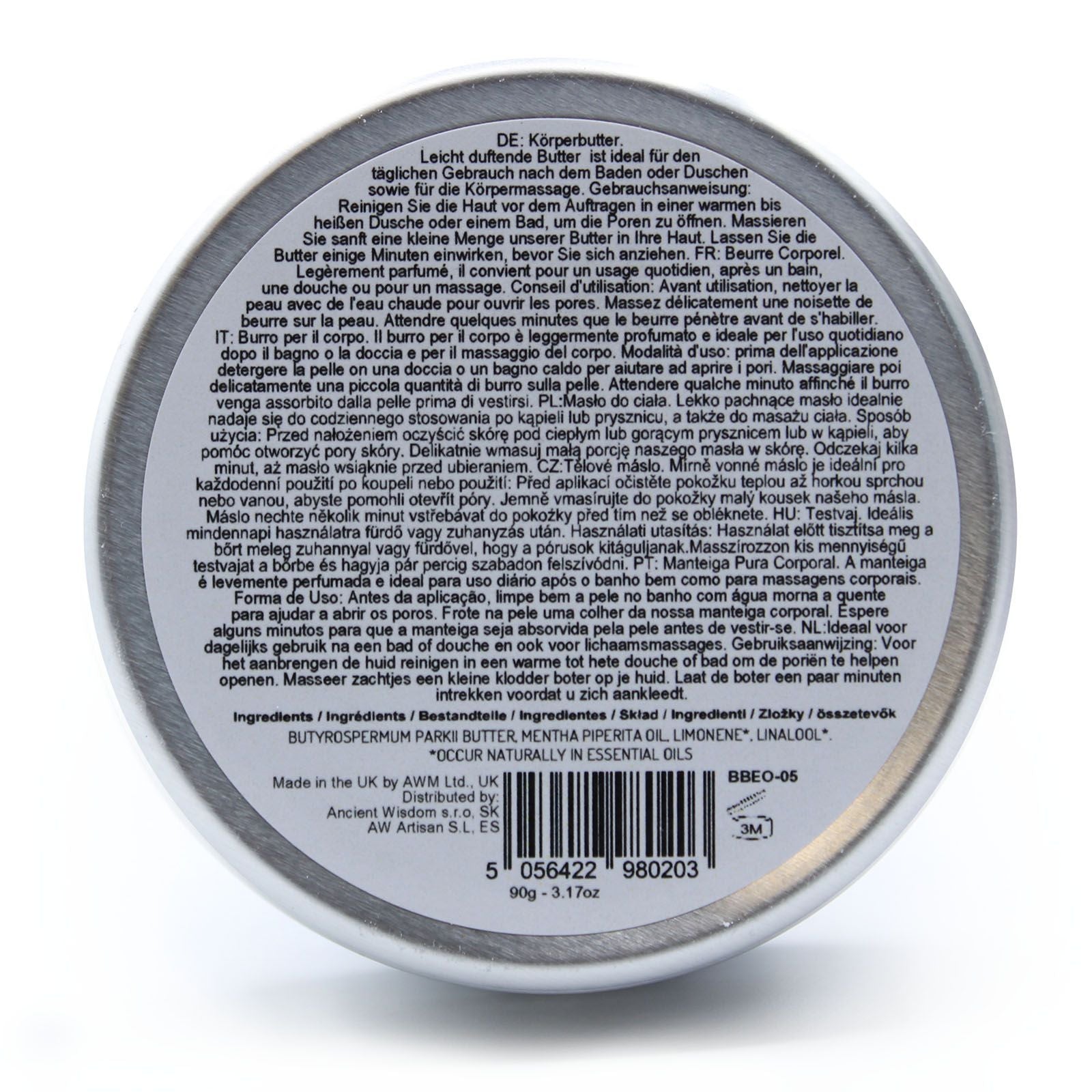 Aromatherapy Shea Body Butter: Peppermint Oil - 90g