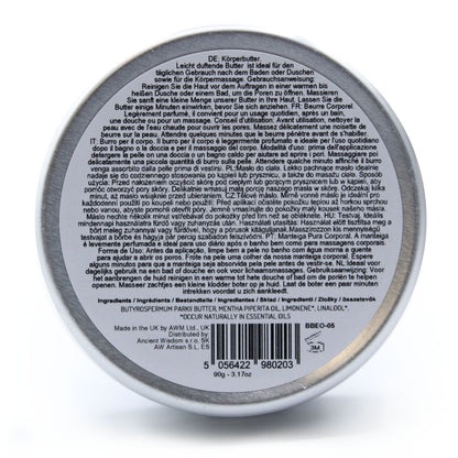 Aromatherapy Shea Body Butter: Peppermint Oil - 90g