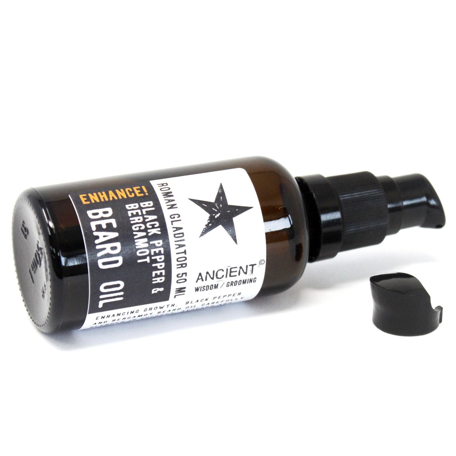 Roman Gladiator Beard Oil: Black Pepper & Bergamot - 50ml