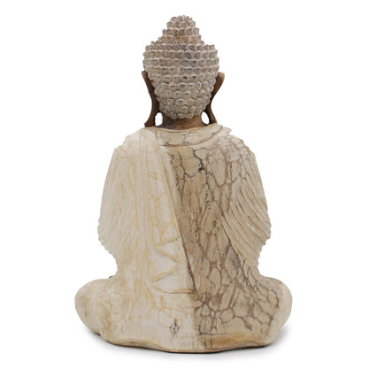 Wooden Buddha Statue: Welcome Pose - 40cm