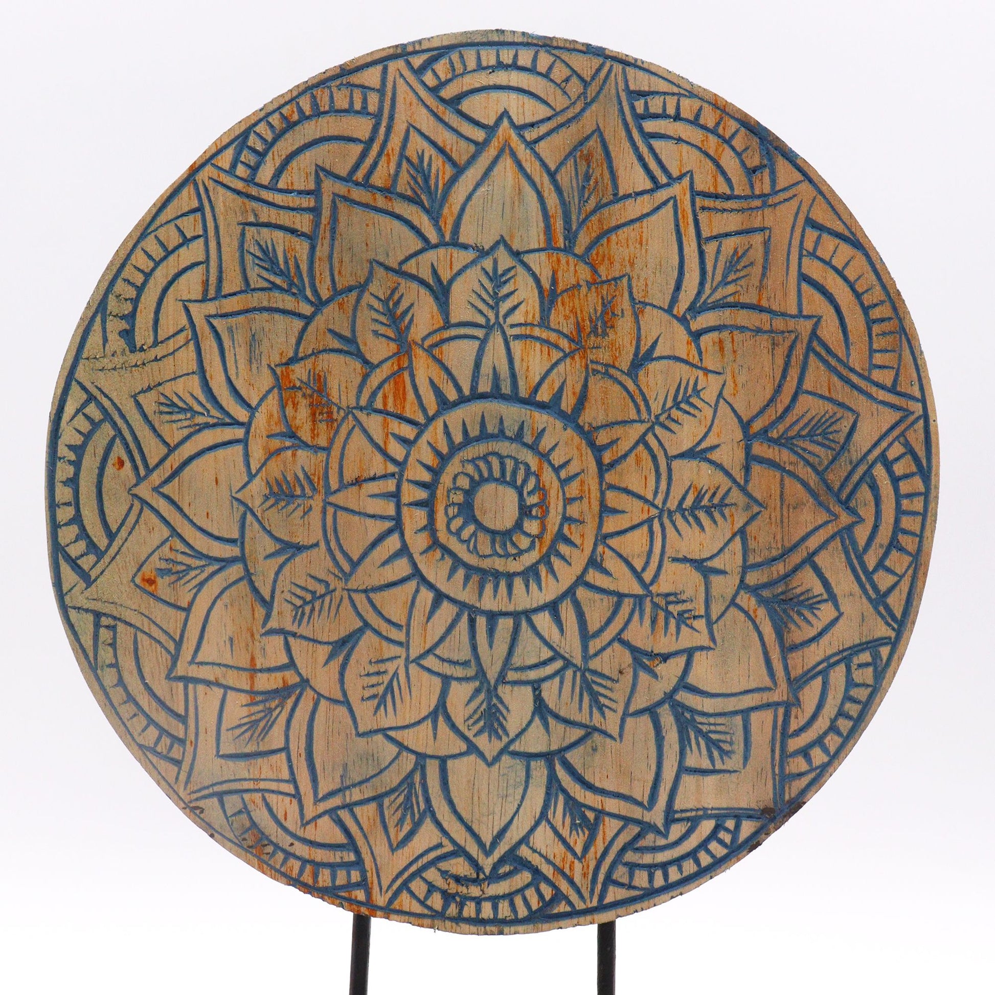 Buddha Feng Shui Set: Blue Flower Mandala - 25cm