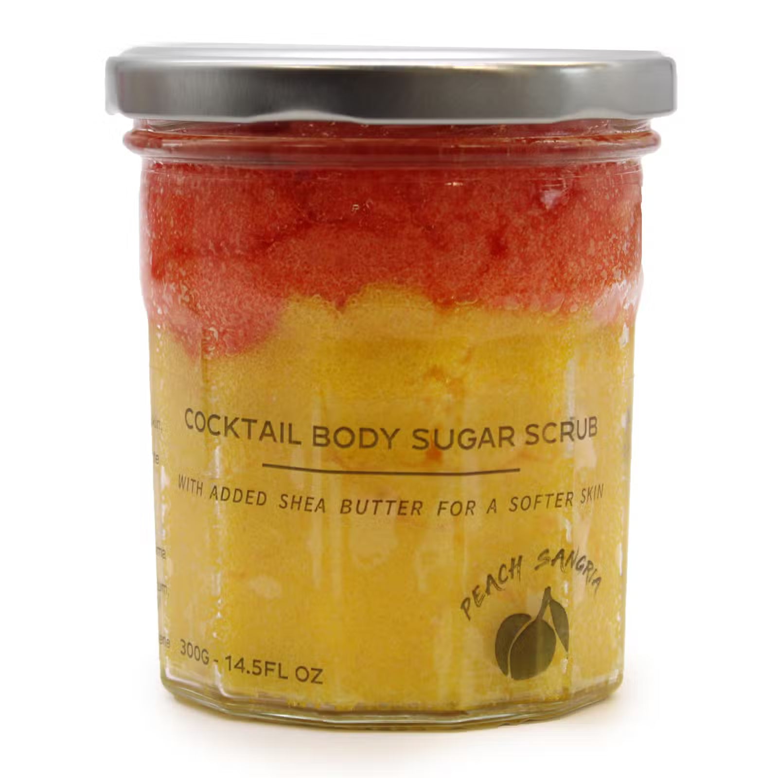 Peach Sangria Exfoliating Sugar Body Scrub: Softens & Refreshes Skin - 300g