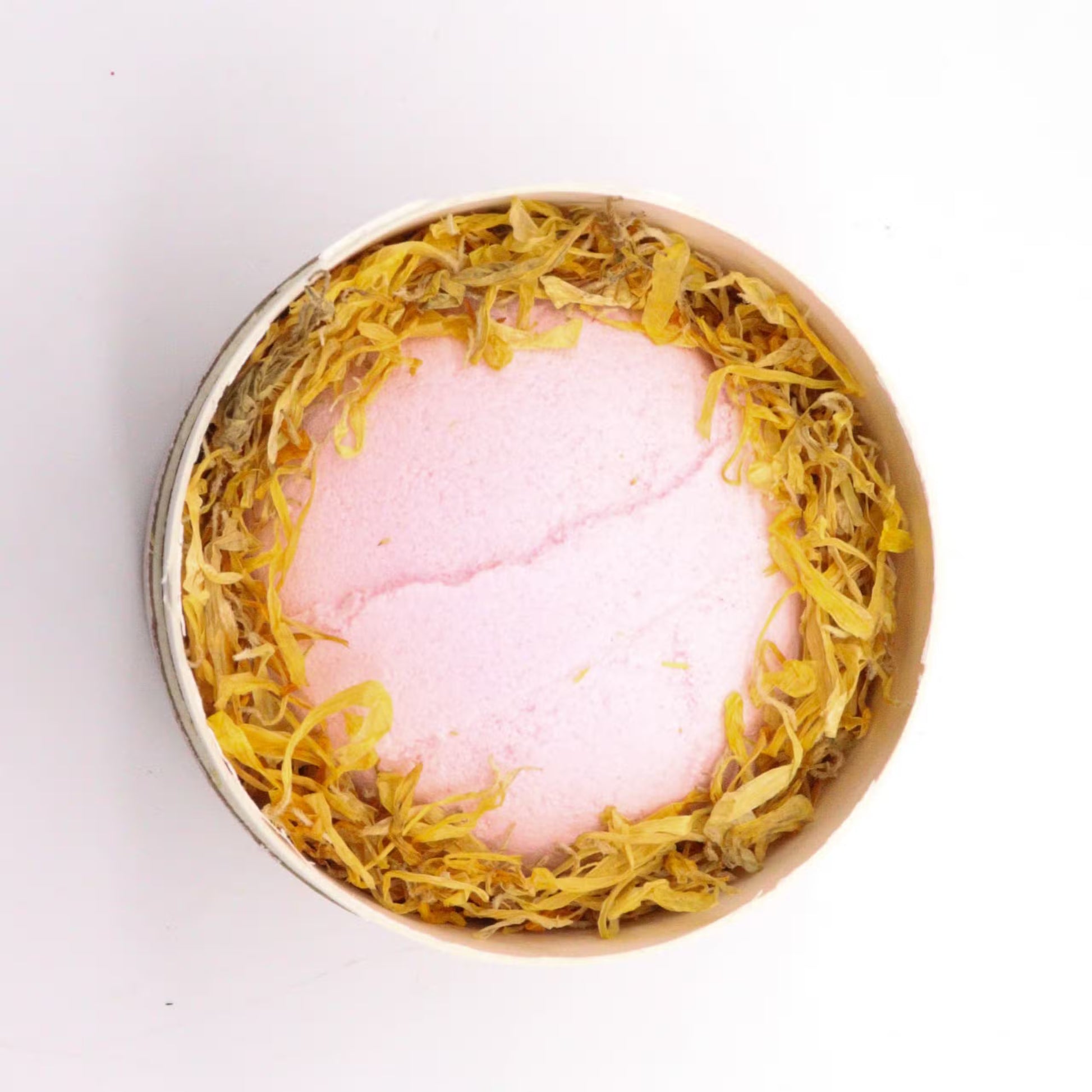 Frankincense & Rose Bath Bomb: Bath Salts + Marigold Petals