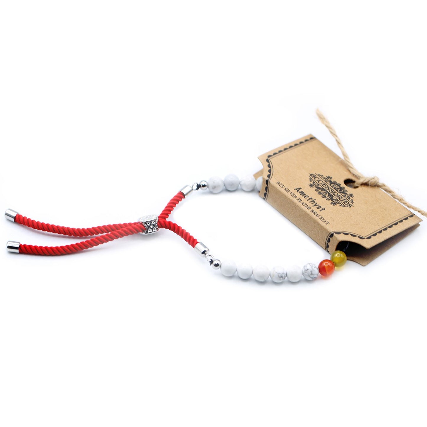 White Howlite Chakra Bracelet: Chakra Balancing - 925 Silver Plated
