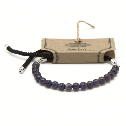 Amethyst Bracelet: Soothing Energy - 925 Silver Plated