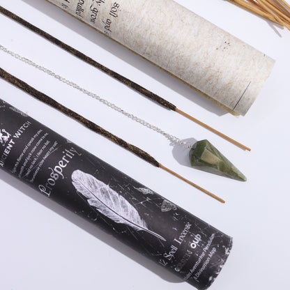 12 Spell Incense: Prosperity - Aventurine Pendulum