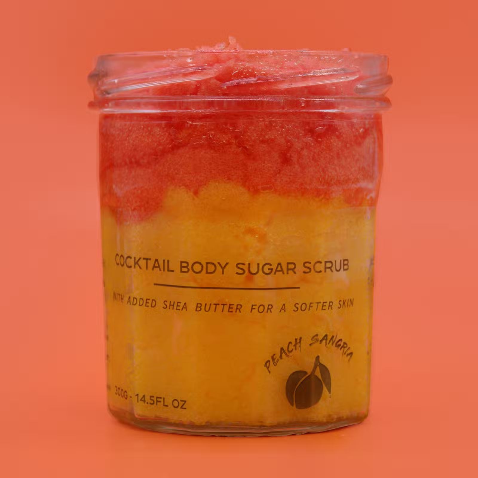 Peach Sangria Exfoliating Sugar Body Scrub: Softens & Refreshes Skin - 300g