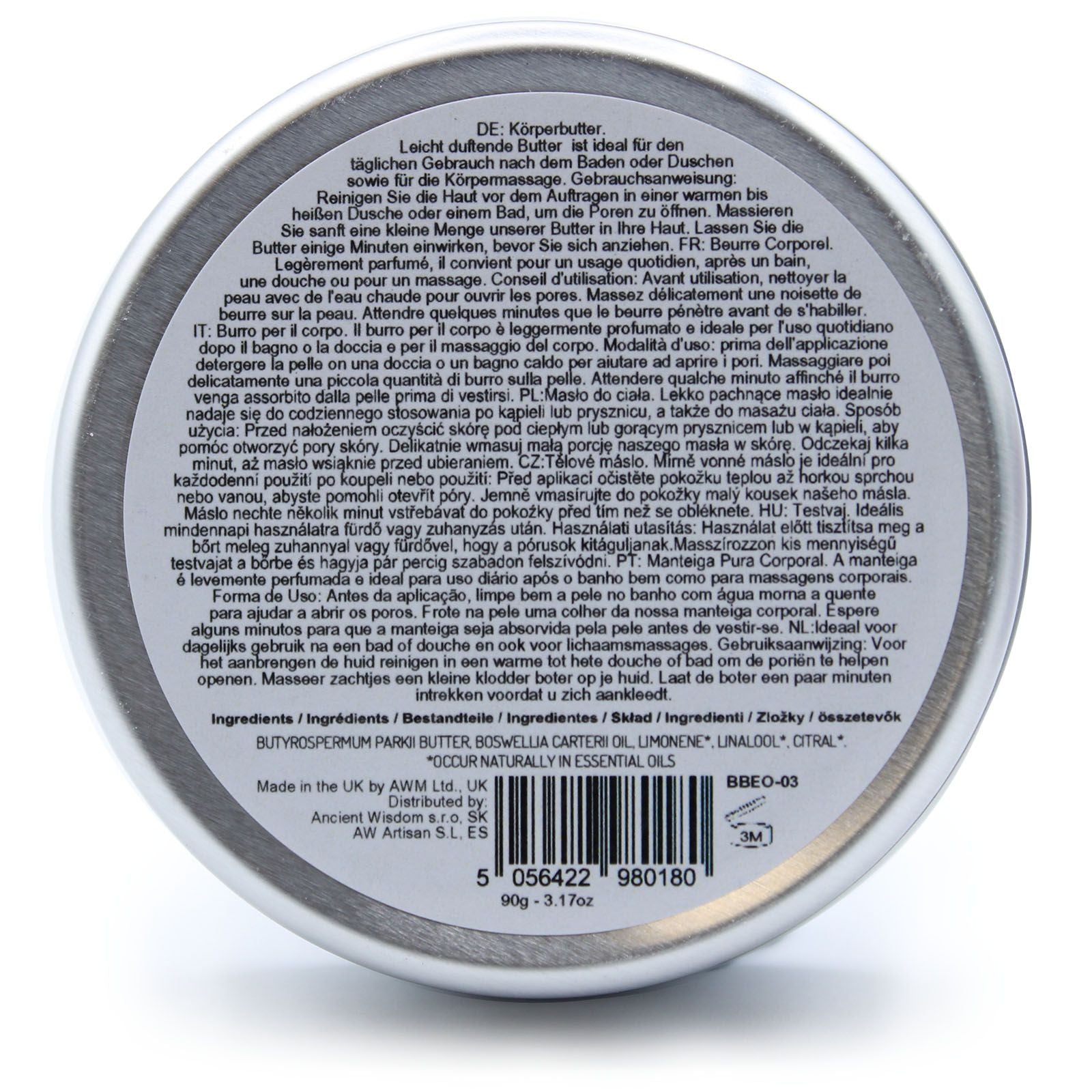 Aromatherapy Shea Body Butter: Frankincense Oil - 90g